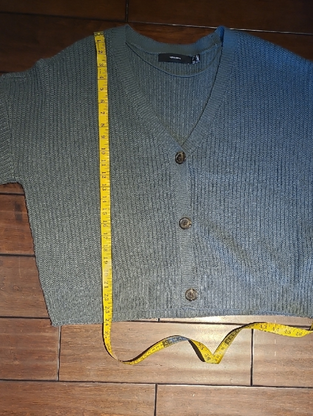Vero Moda Olive Knit V-Neck Button Cardigan - Picture 10 of 10